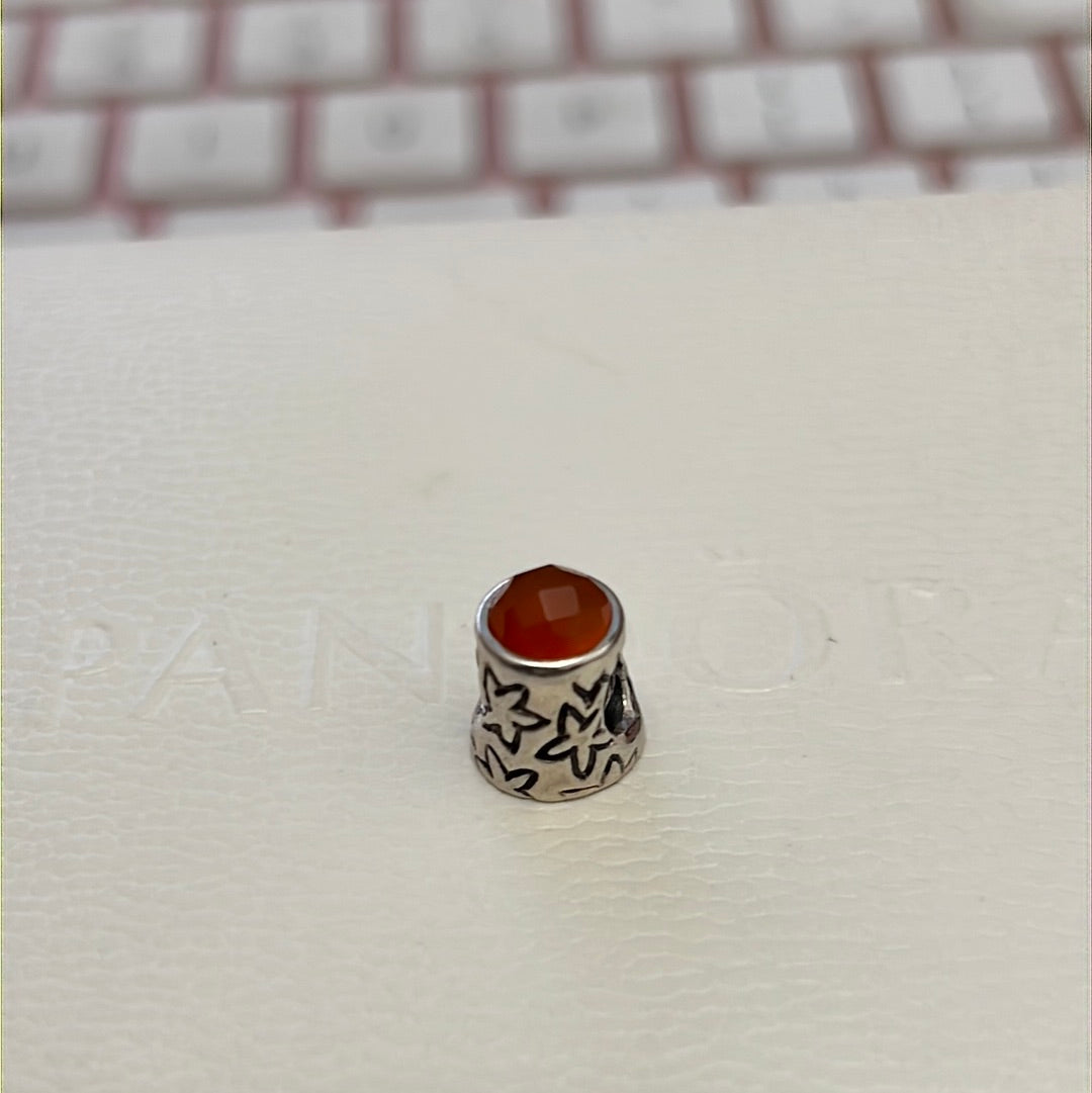Genuine Pandora Super Rare HTF Carneol Carnelian Thimble