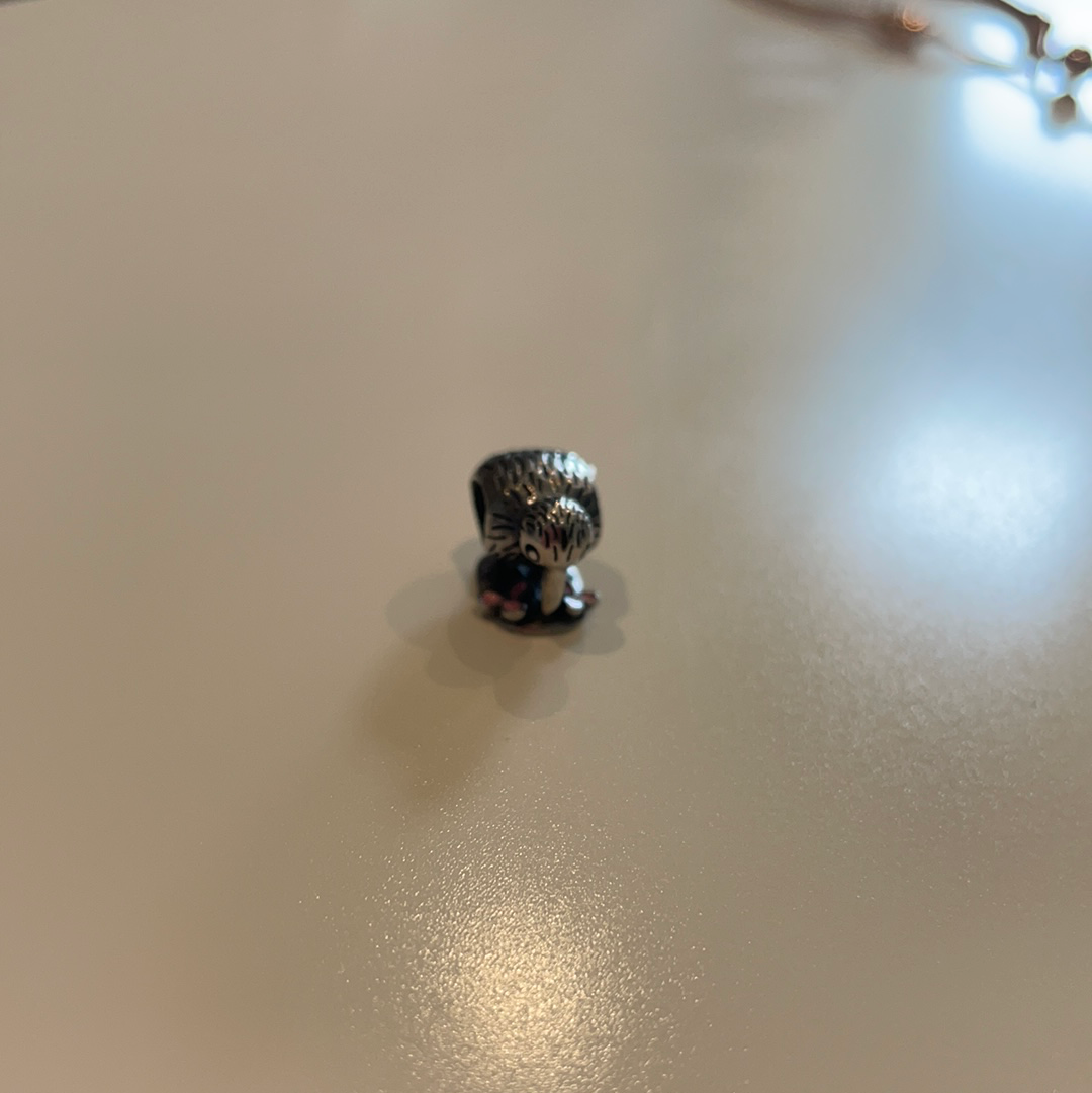 Genuine Pandora RARE New Zealand Kiwi Bird With Enamel Flowers Charm