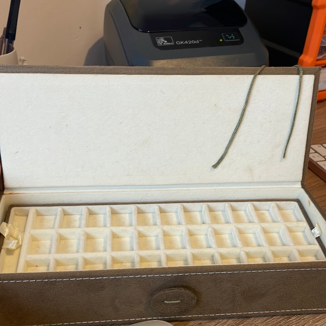 Genuine Pandora Retired Khaki Green 2 Tier Jewellery Box