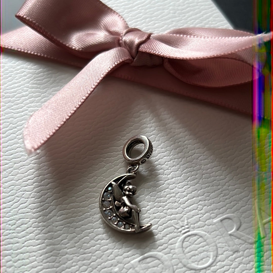 Genuine Chamilia Disney Peter Pan's Pave Tinkerbell Dangle Charm