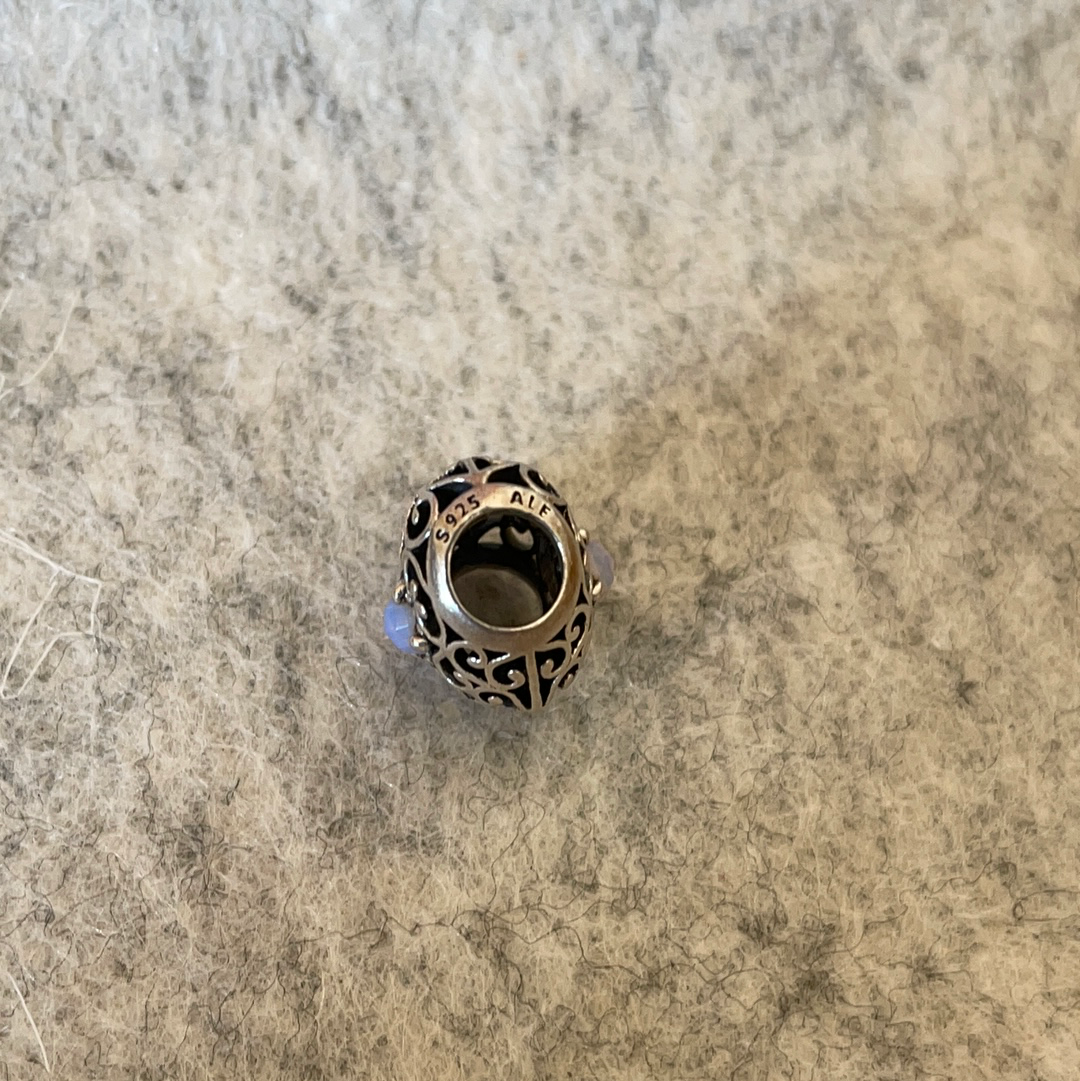 Genuine Pandora Opal Heart Birthstone Charm