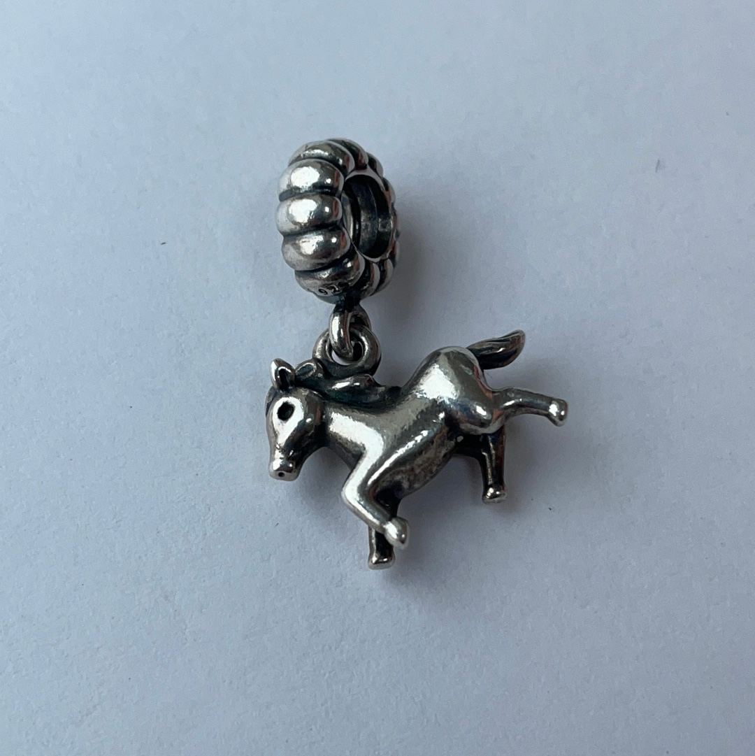 Genuine Pandora Horse / Pony Running Dangle Charm