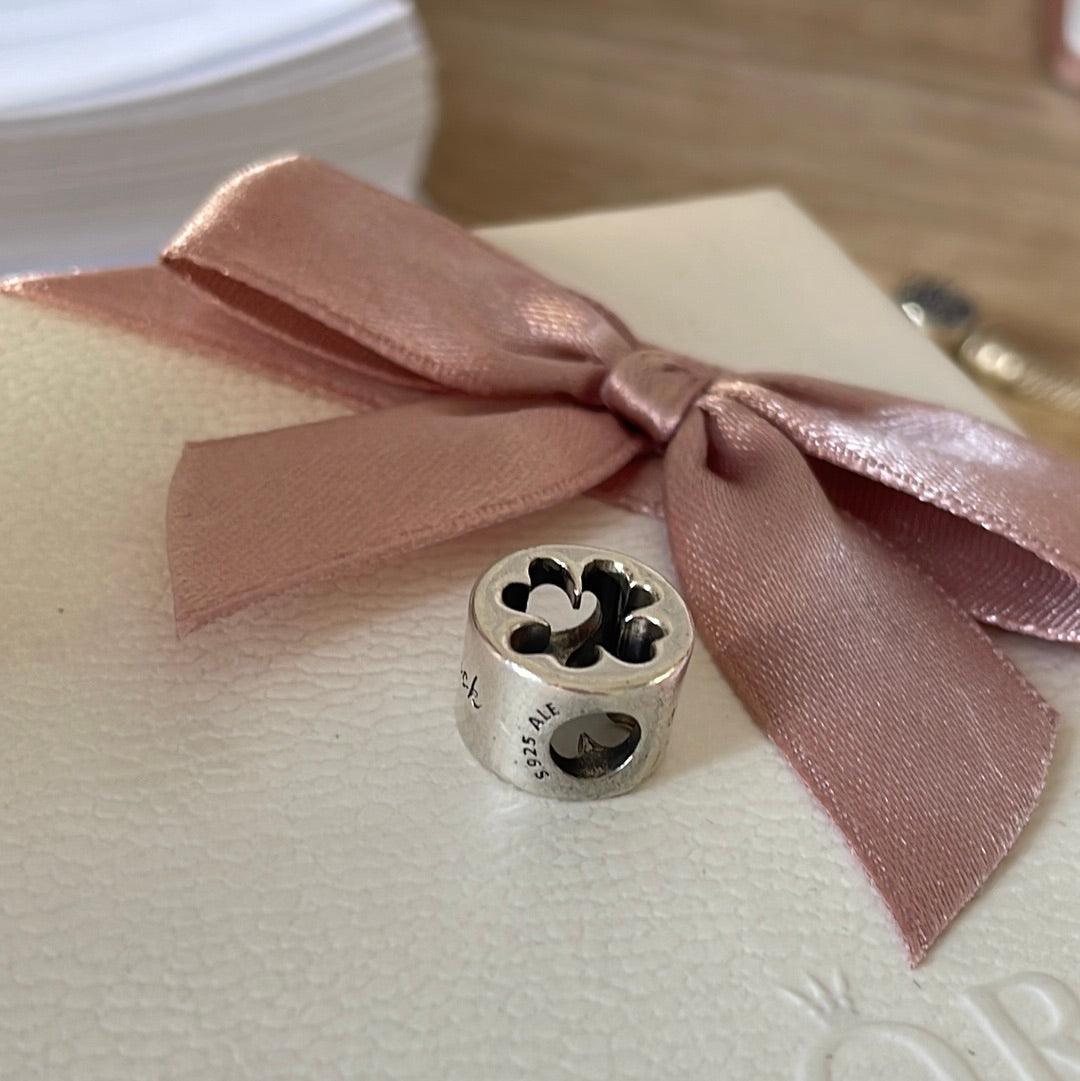 Genuine Pandora Courage Clover Good Luck Charm Openwork