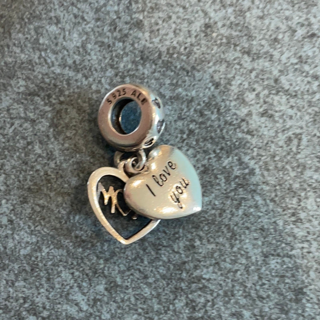 Genuine Pandora Mother Mum Mummy Mama Charm With Pink Enamel Dangle