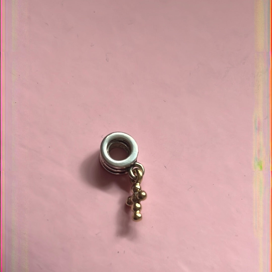 Genuine Pandora Two Tone Gold Cross Charm Christianity