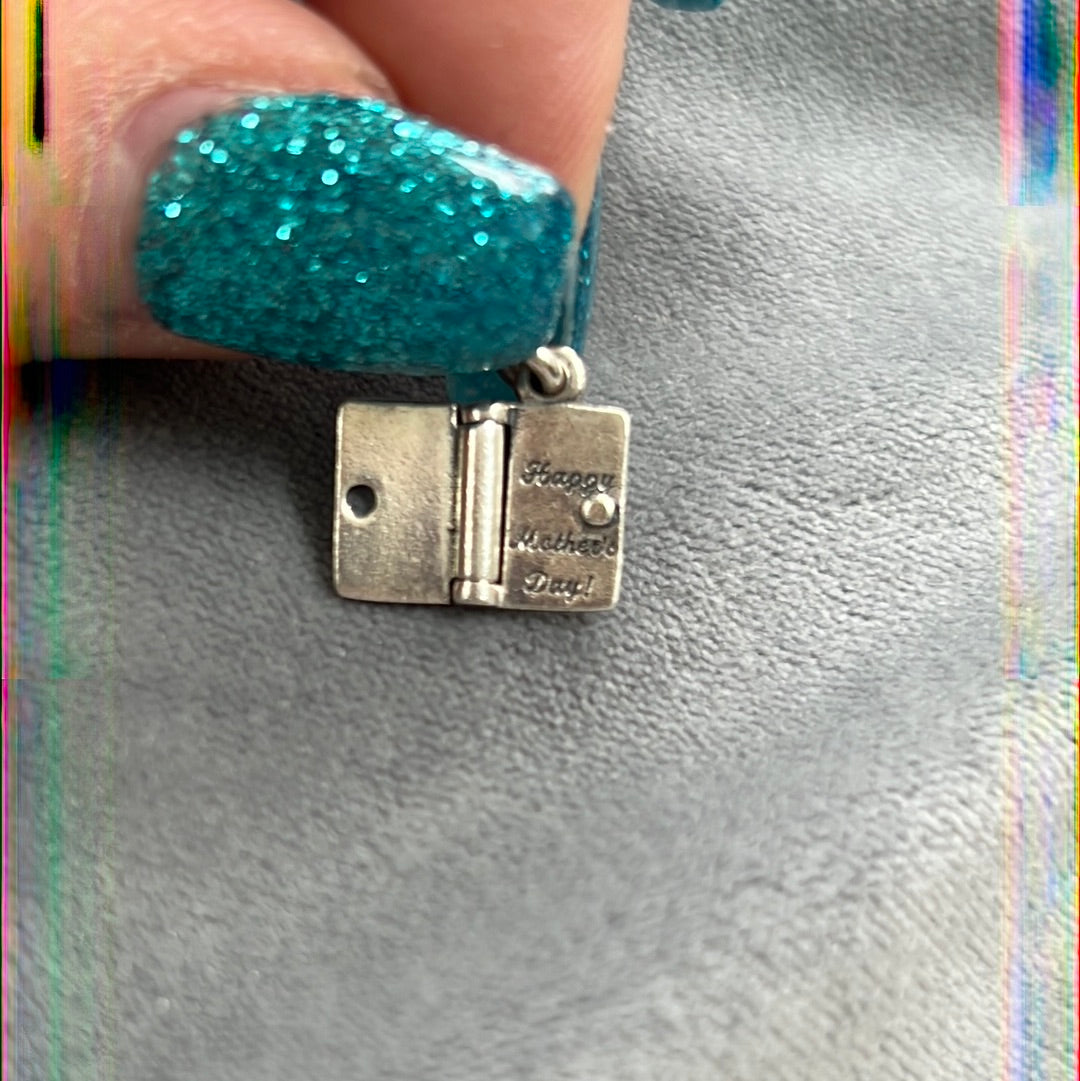 Genuine Pandora Happy Mother's Day Heart Card Charm
