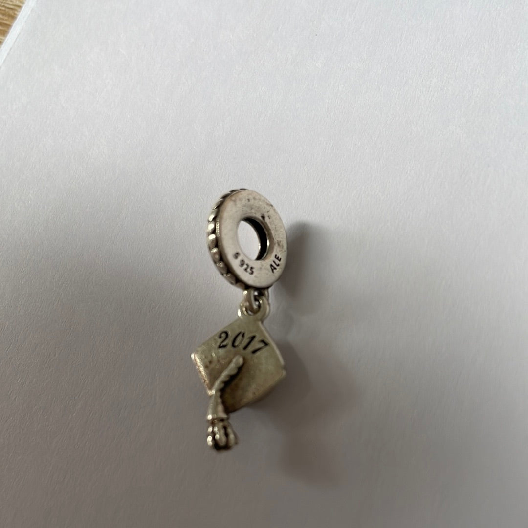 Genuine Pandora Graduation Hat 2017 Dangle Charm
