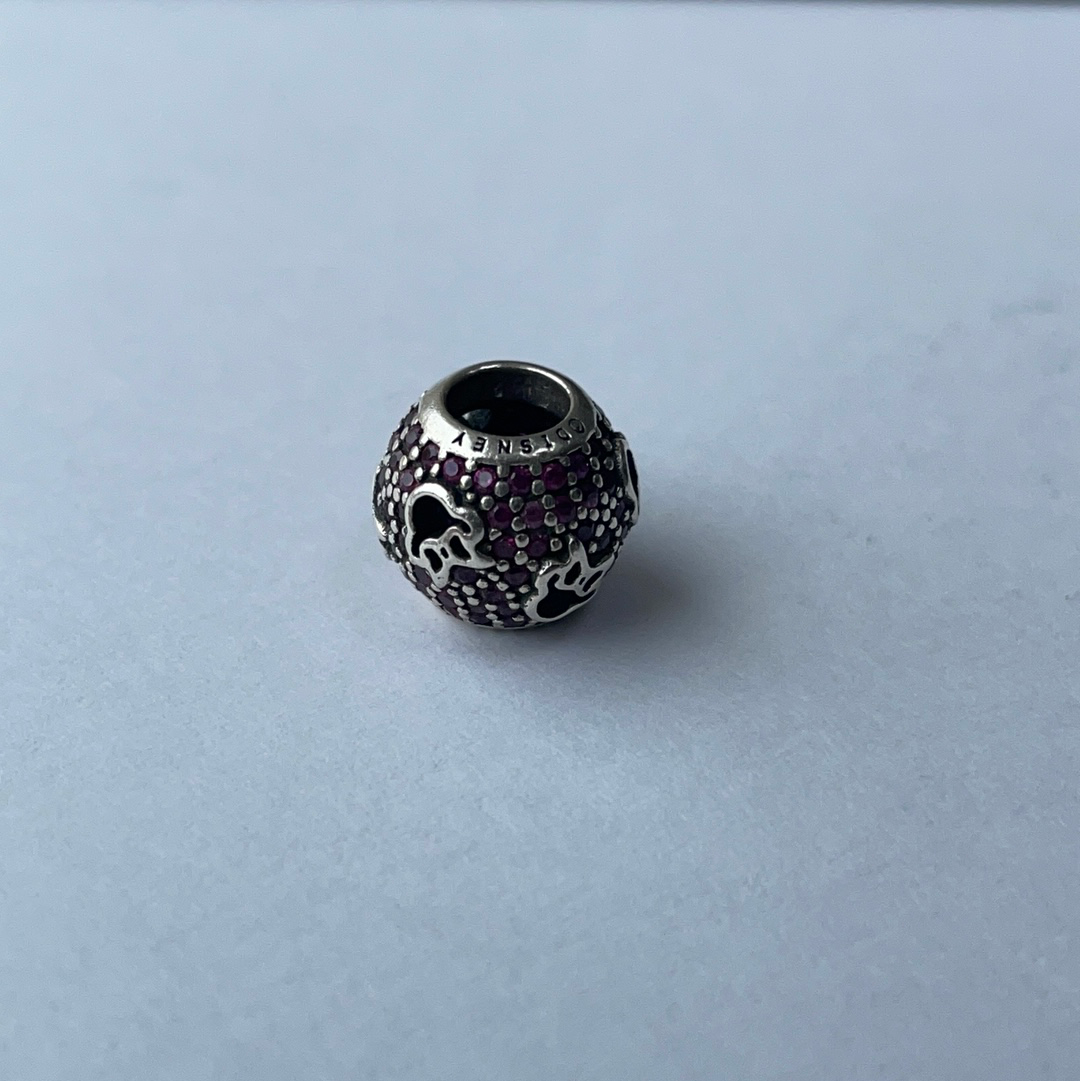 Pandora Disney Minnie Mouse Heads Pink CZ Pave Charm
