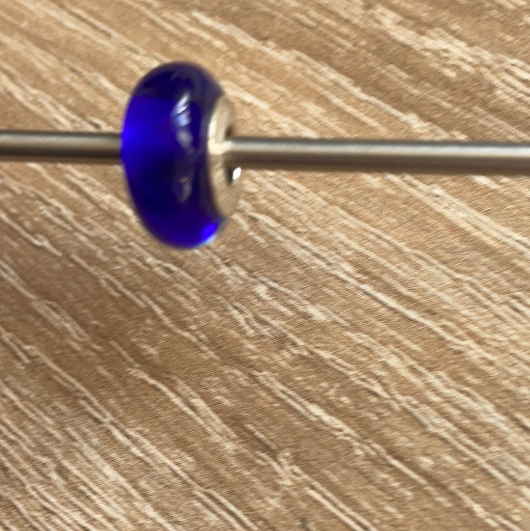 Genuine Chamilia Murano Navy Sea Blue Charm