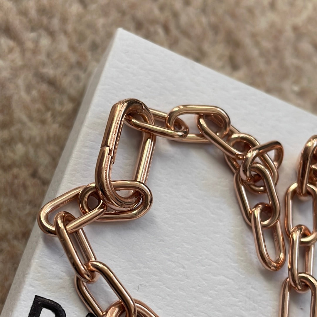Genuine Pandora Me Essence Rose Gold New Style Link Chain Bracelet Size 20cm