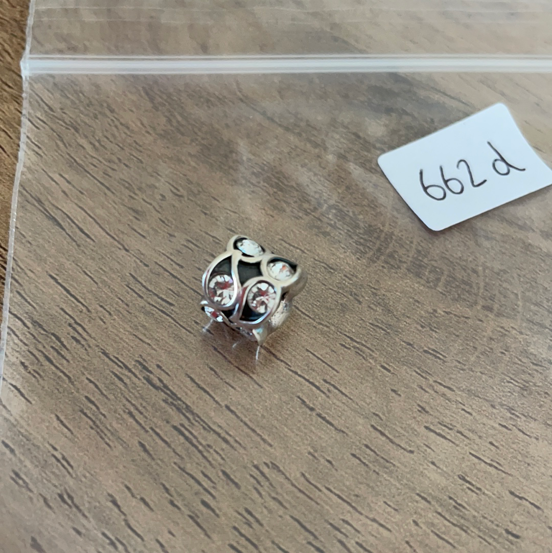 Genuine Chamilia Beautiful Clear Stones Charm