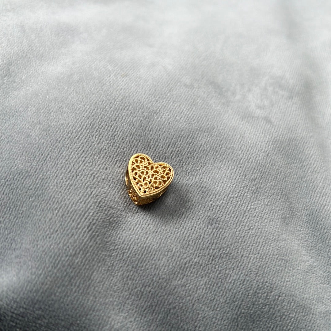 Genuine Pandora Shine Gold Intricate Openwork Lace Heart