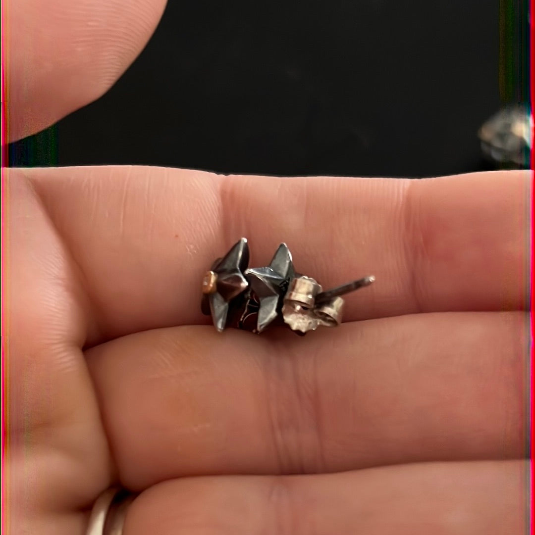 Genuine Pandora Stella Star Two Tone Hyper Rare Stud Earrings