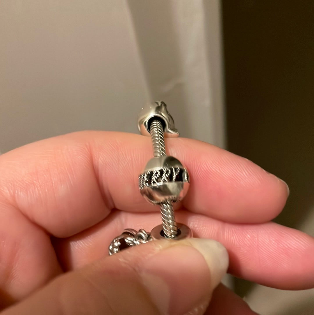 Genuine Pandora Christmas Openwork Merry Christmas Charm