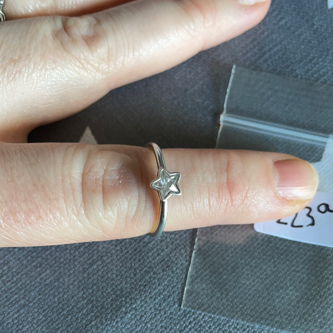 Genuine Pandora CZ Star Ring Stacker Size....