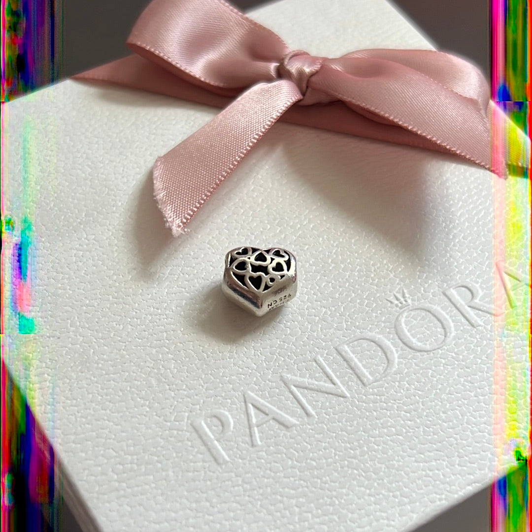 Genuine Chamilia Openwork Heart With NANA on the back