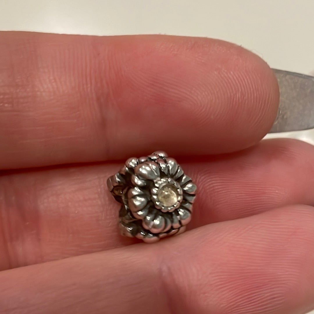 Genuine Pandora Clear April Birthday Bloom Charm