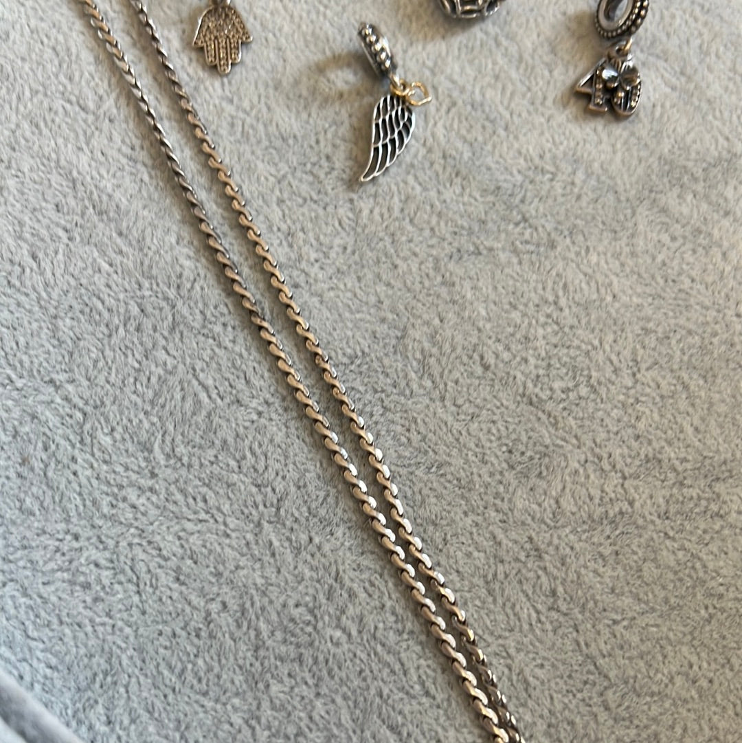 Sterling Silver Belcher / Cable Necklace Chain 55cm