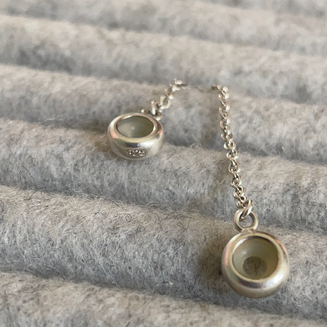 Silver Silicone Safety Chain Fits Moments