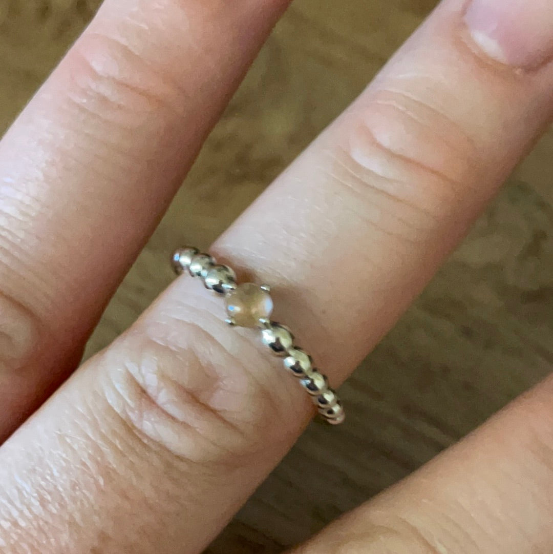Genuine Pandora New Style Pale Pink Birthstone Ring 54