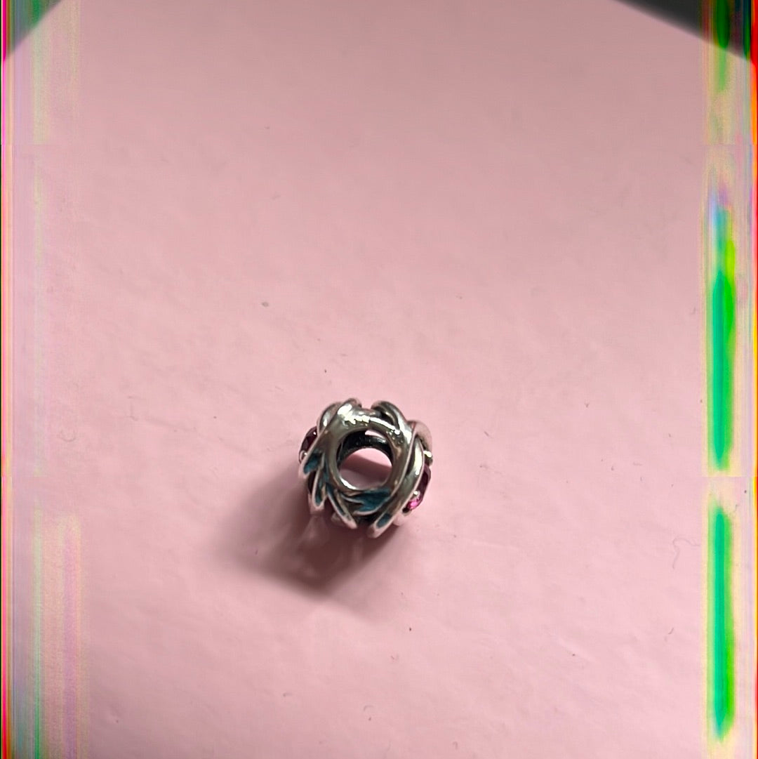 Genuine Pandora Pink Heart Birthstone Birthstone New Style Eternity
