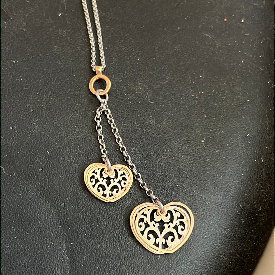 Genuine Nominations Rose Gold Filigree Heart Detail Necklace 44cm