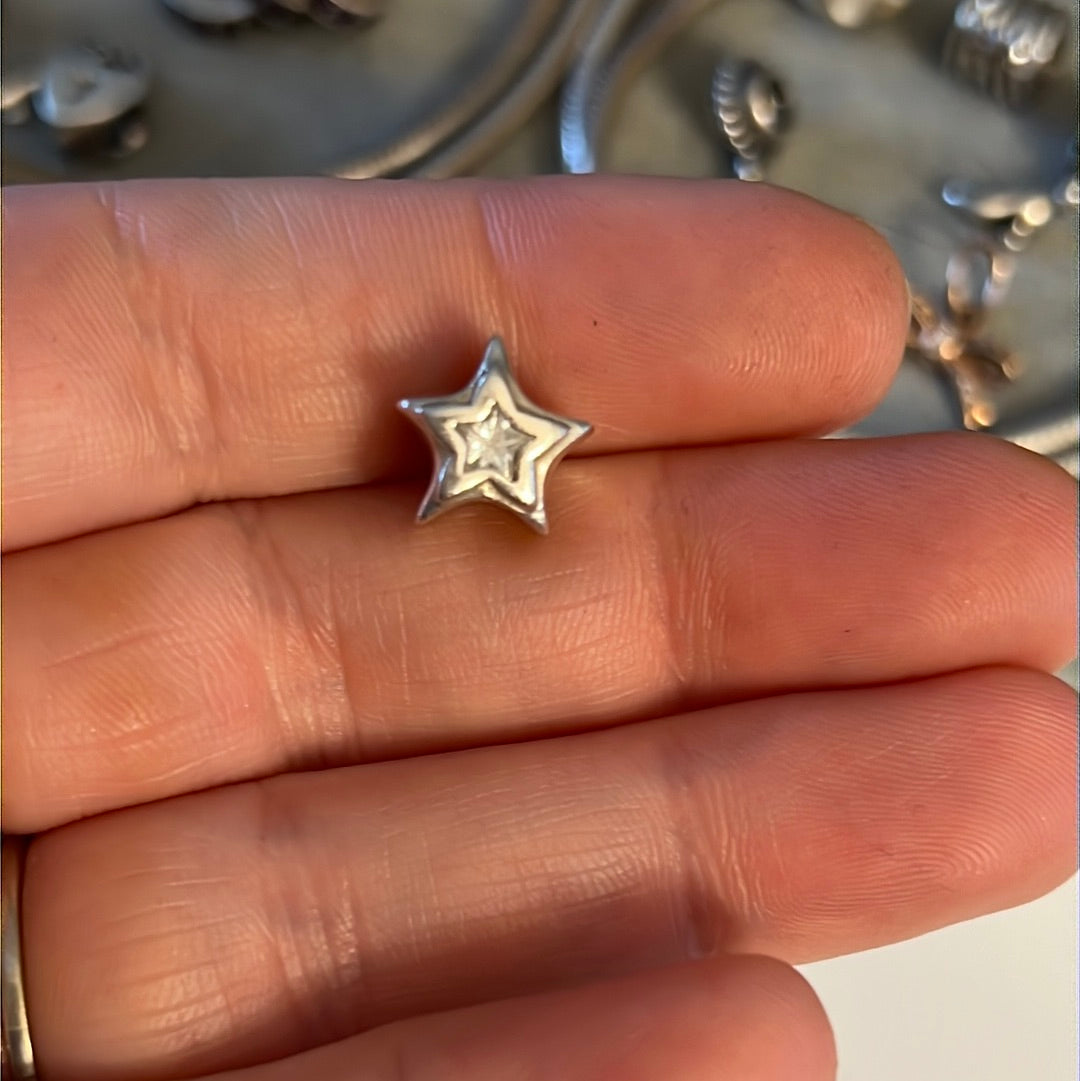 Genuine Chamilia CZ Star Sparkle Charm