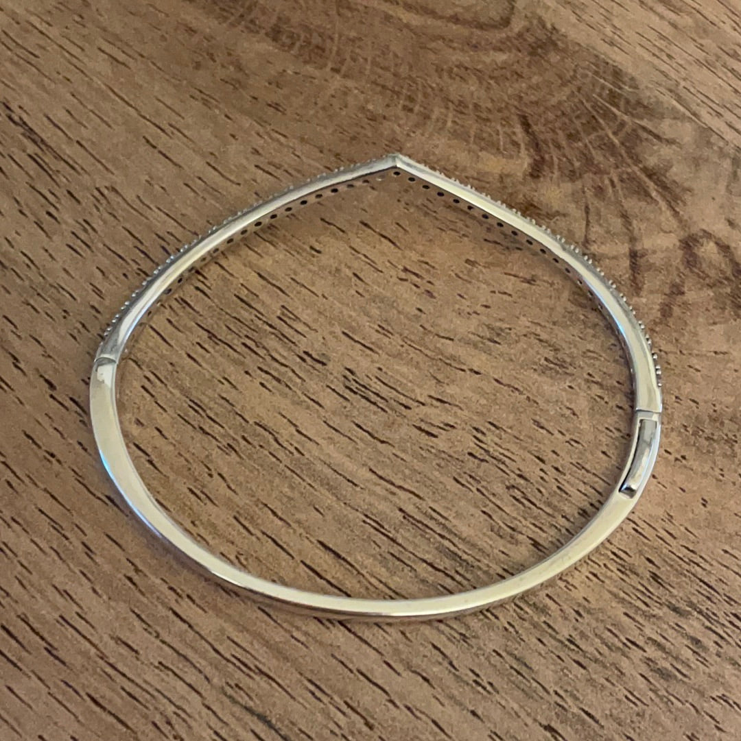 Genuine Pandora (Pave Sparkling) OR Plain Wishbone Bangle Size