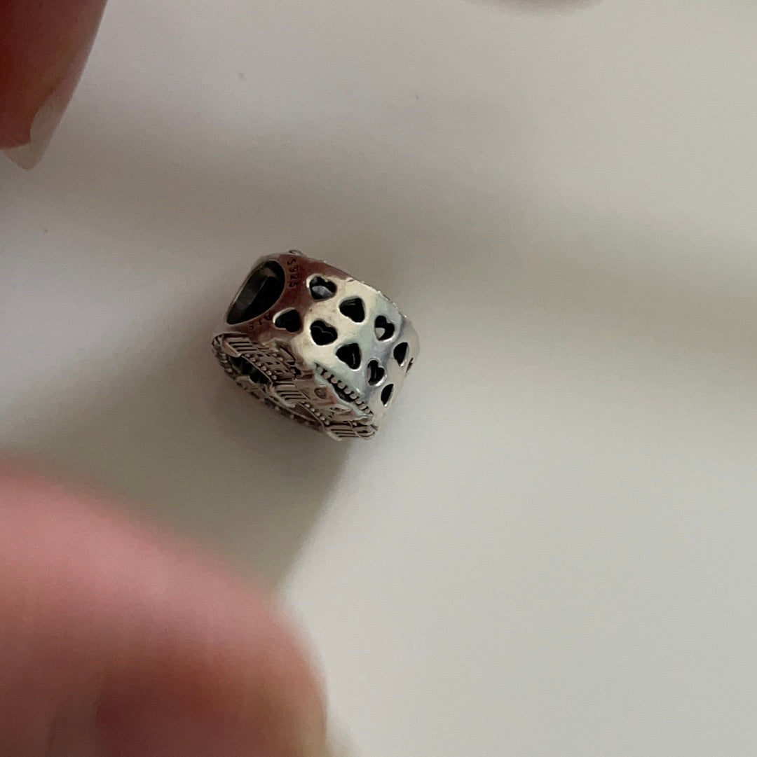 Genuine Pandora Pave Sparkling London Houses of Parliament Travel UK GB Charm