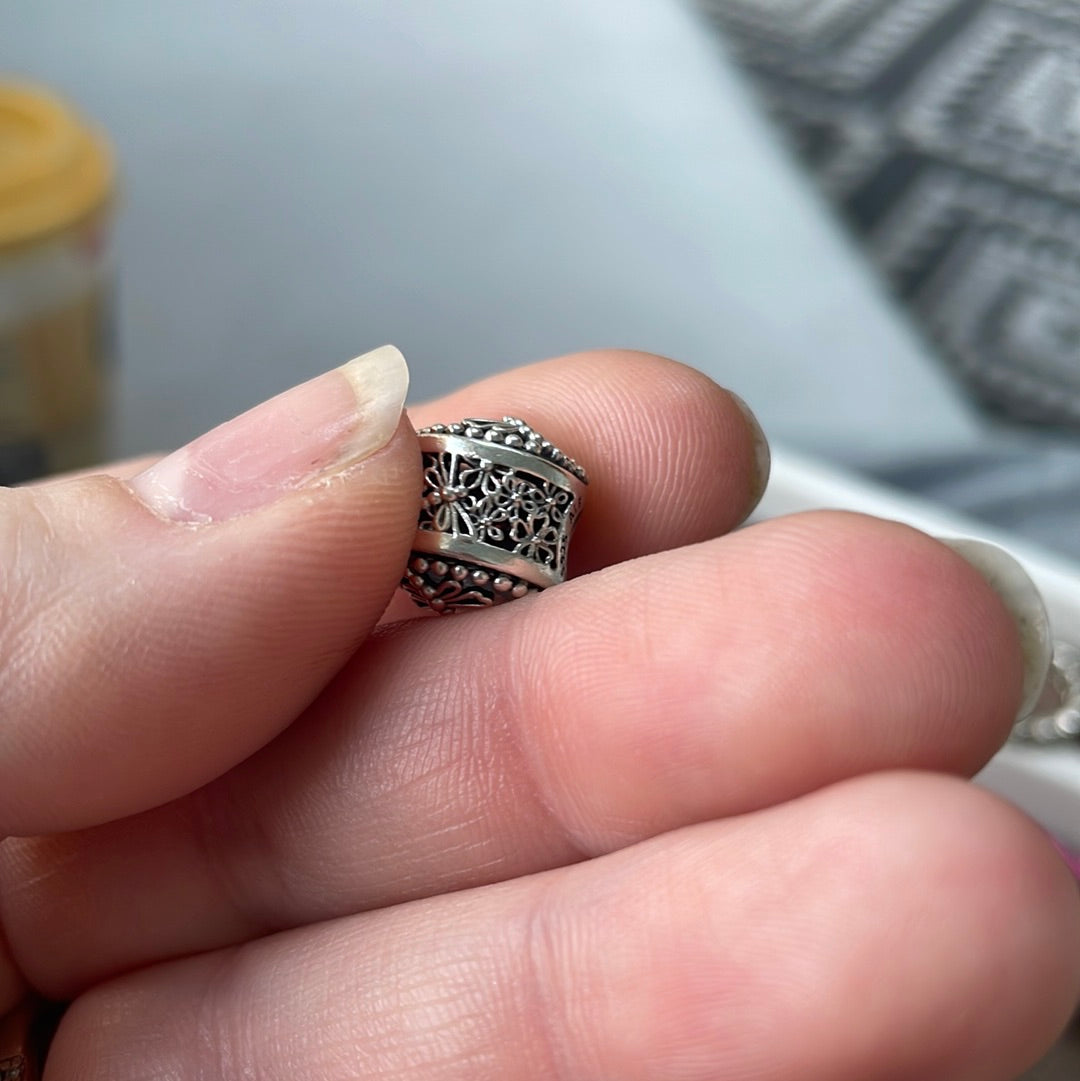 Genuine Pandora Clear Faceted Murano Glass With Daisies, Ladybird and Dragonfly Charm