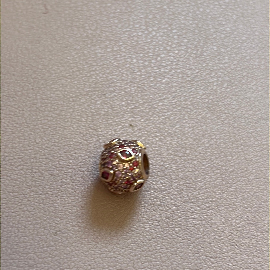Genuine Pandora Brand New Rose Gold Sparkling Lips Charm
