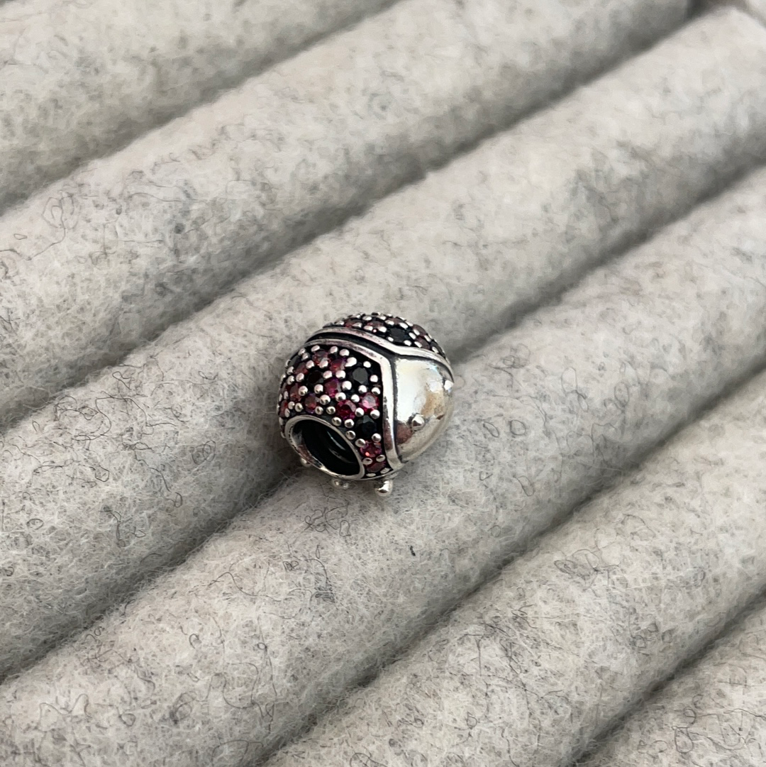 Genuine Pandora Pave Love Bug Ladybird Charm