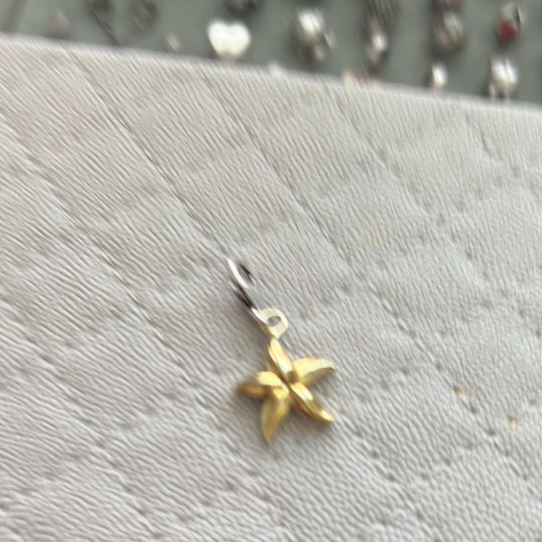 Thomas Sabo Sterling Large Gold Plated Starfish Clip Dangle