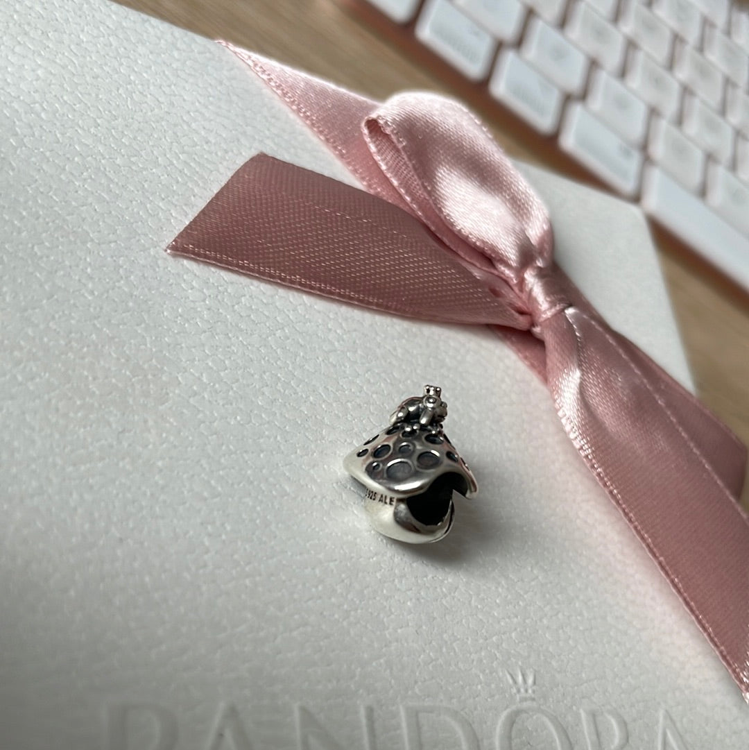 Genuine Pandora Woodland Mushroom Frog Charm