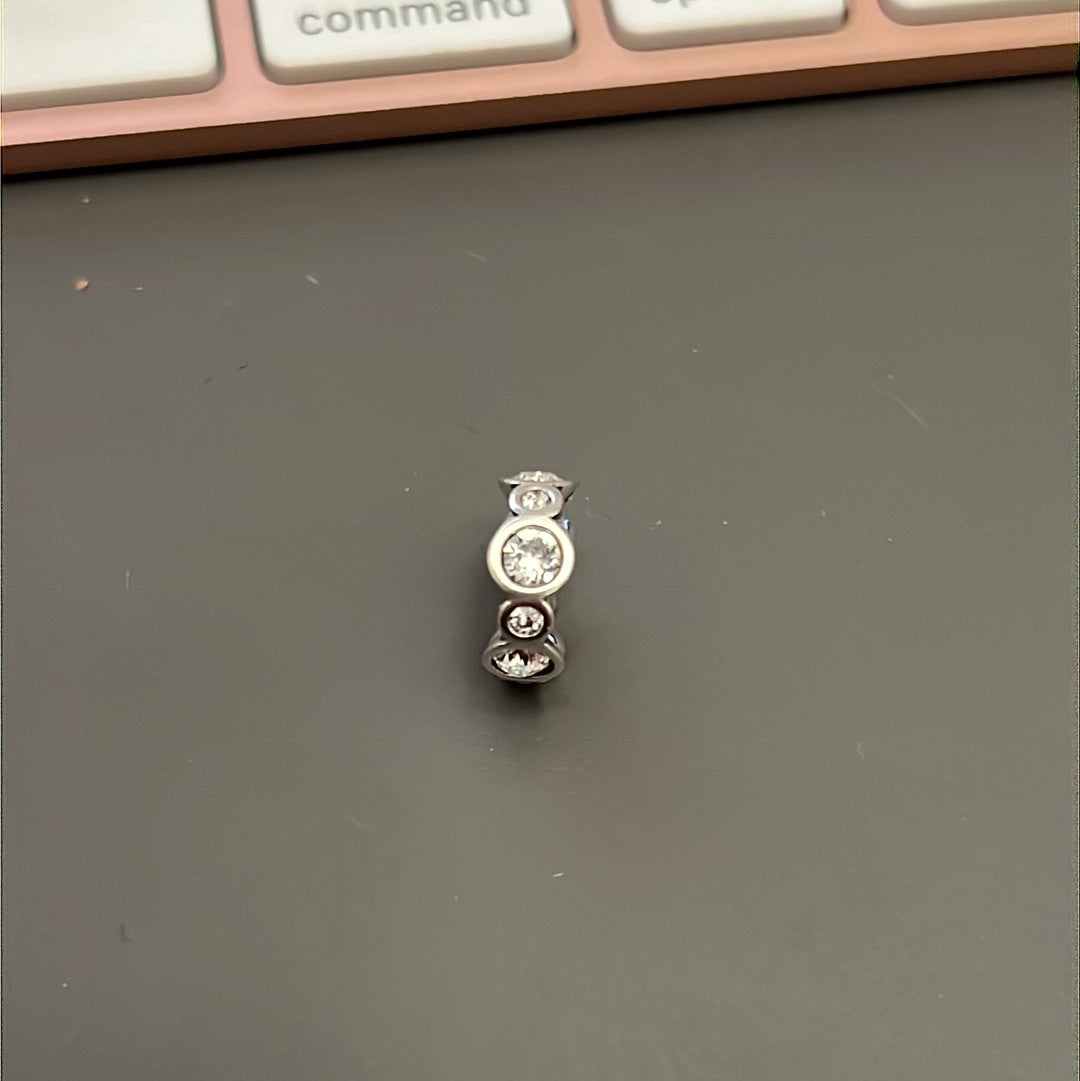 Genuine Chamilia Clear Pave Circle Spacer Charm