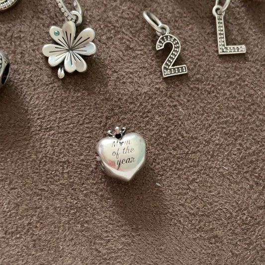 Genuine Pandora Mum Heart with Crown 'Mum of the Year'