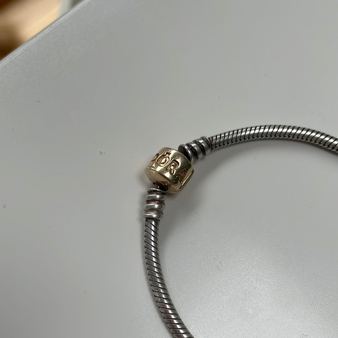 Genuine Pandora Snake Chain Solid Gold Clasp 14k Moments Necklace 43cm