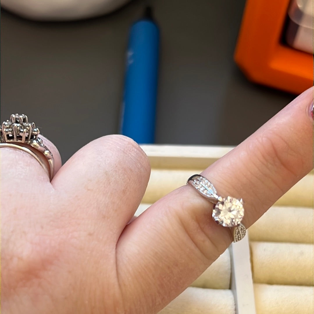 Sterling Silver Pave CZ Ring Various Sizes