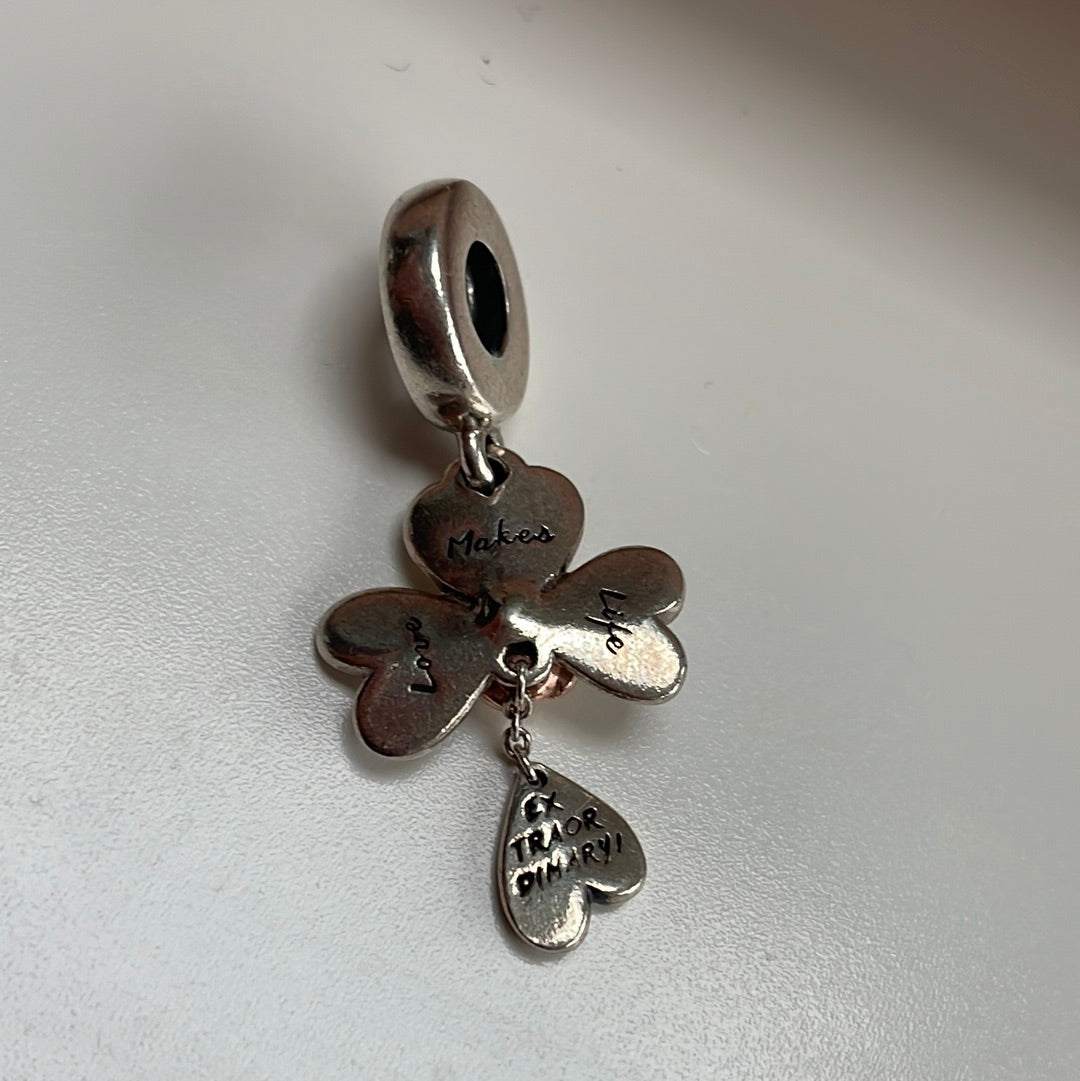 Genuine Pandora Rose Gold Ladybird and Daisy Dangle