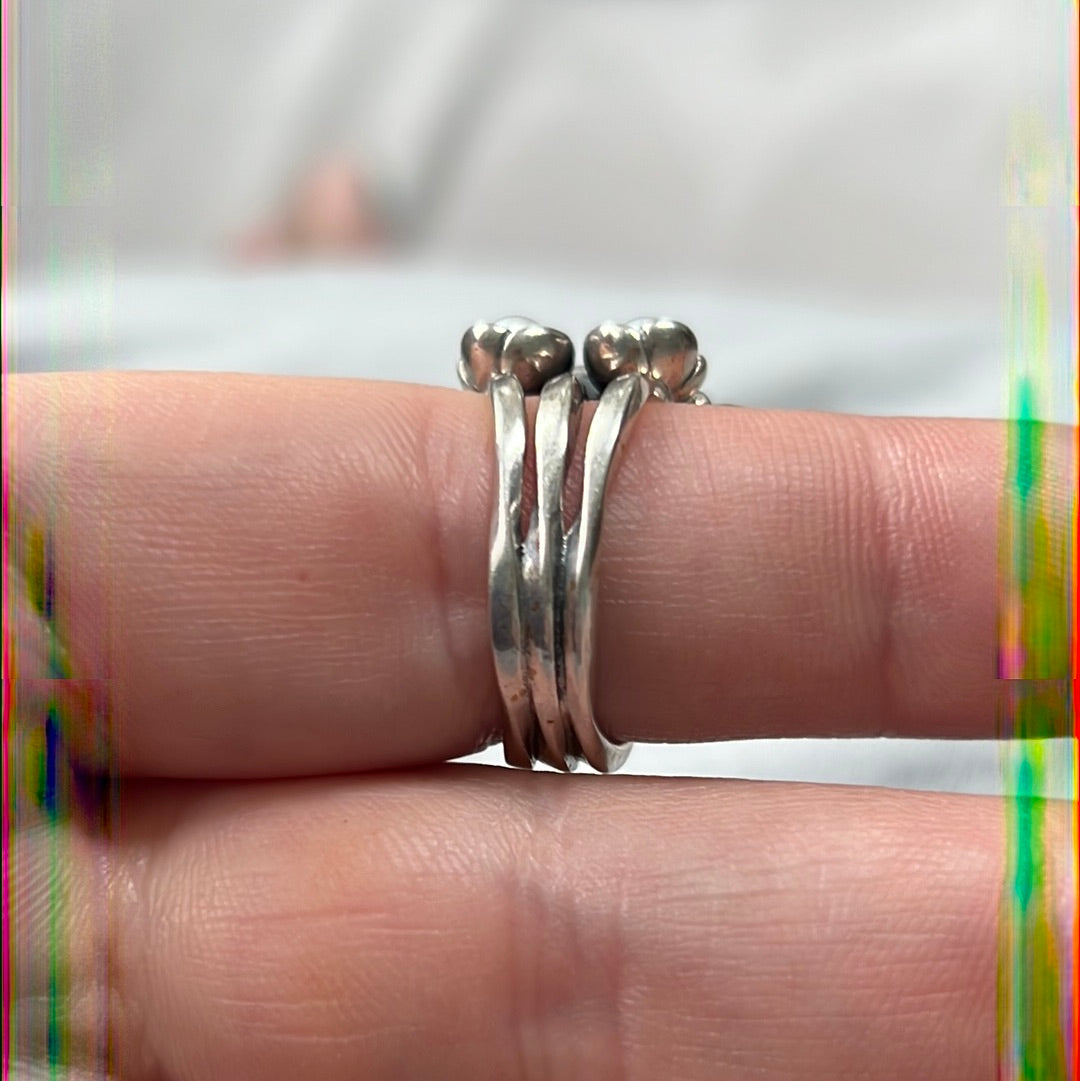 Genuine Pandora Wishful Thinking Pearl Retired Rare Ring Size 52