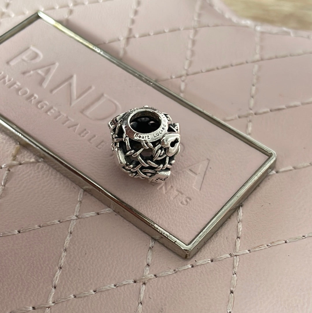 Genuine Pandora Openwork Chain and Lock I Love You Charm
