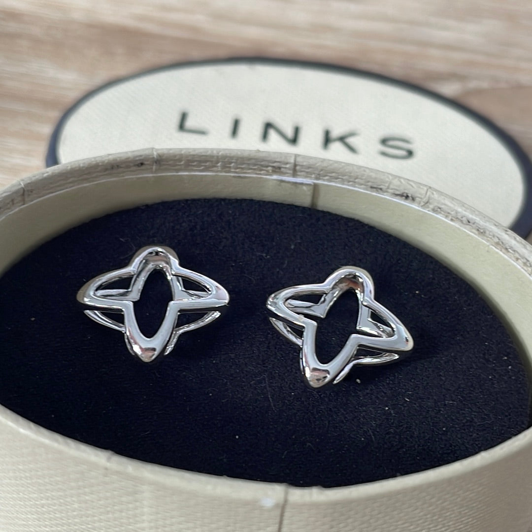 Genuine Links of London BNIB Open Four-Point Star Flower Earrings