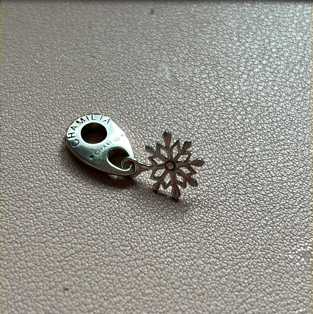 Genuine Chamilia Snowflake Dangle Charm