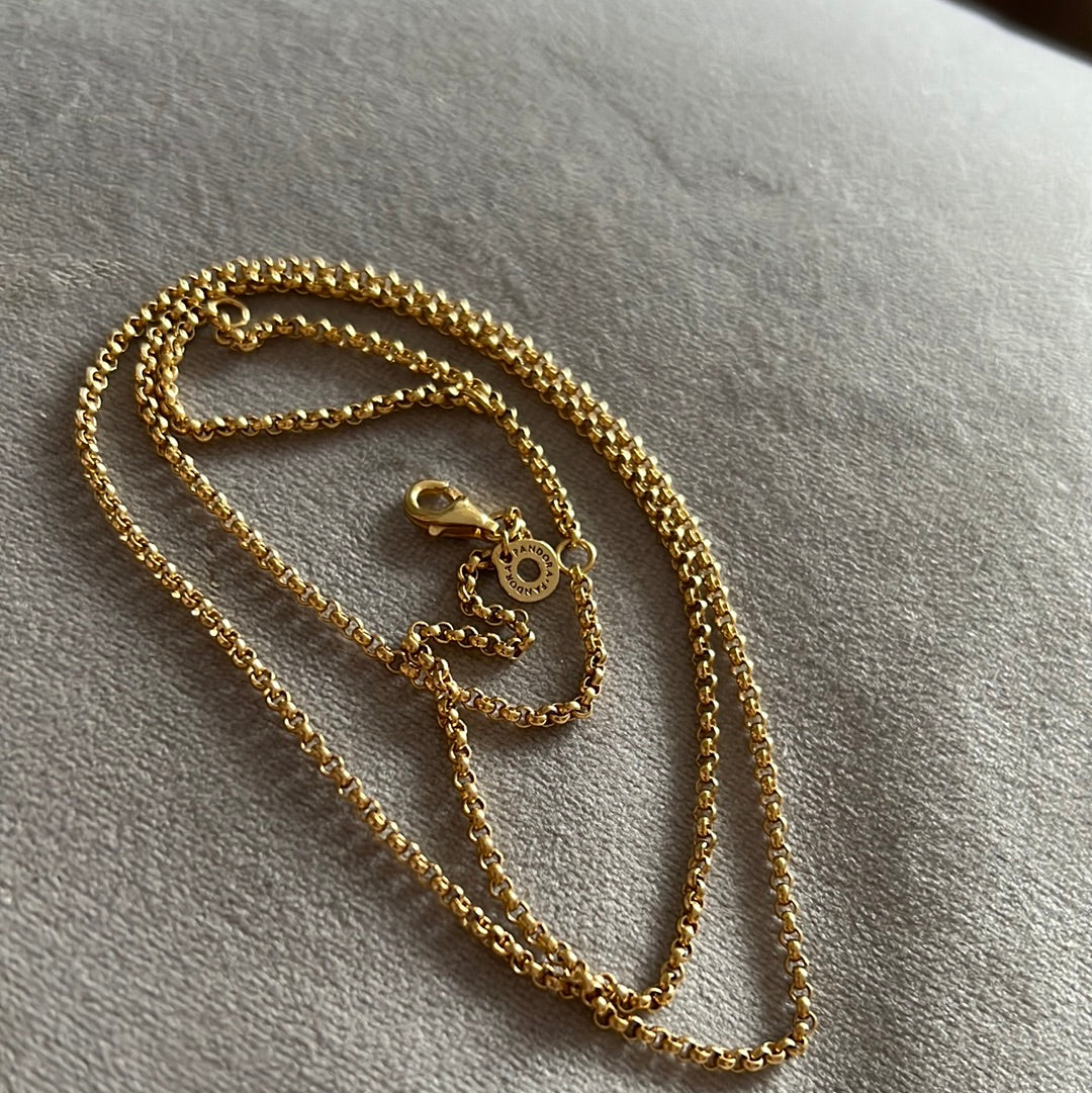 Genuine Pandora Shine Gold Chain Belcher Cable 60cm Drop