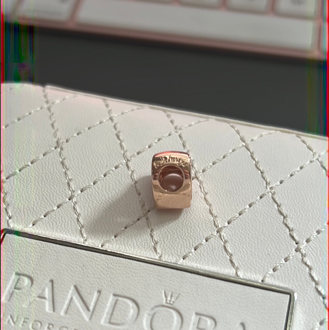 Genuine Pandora Rose Gold Love Forever and Always Heart Openwork Charm