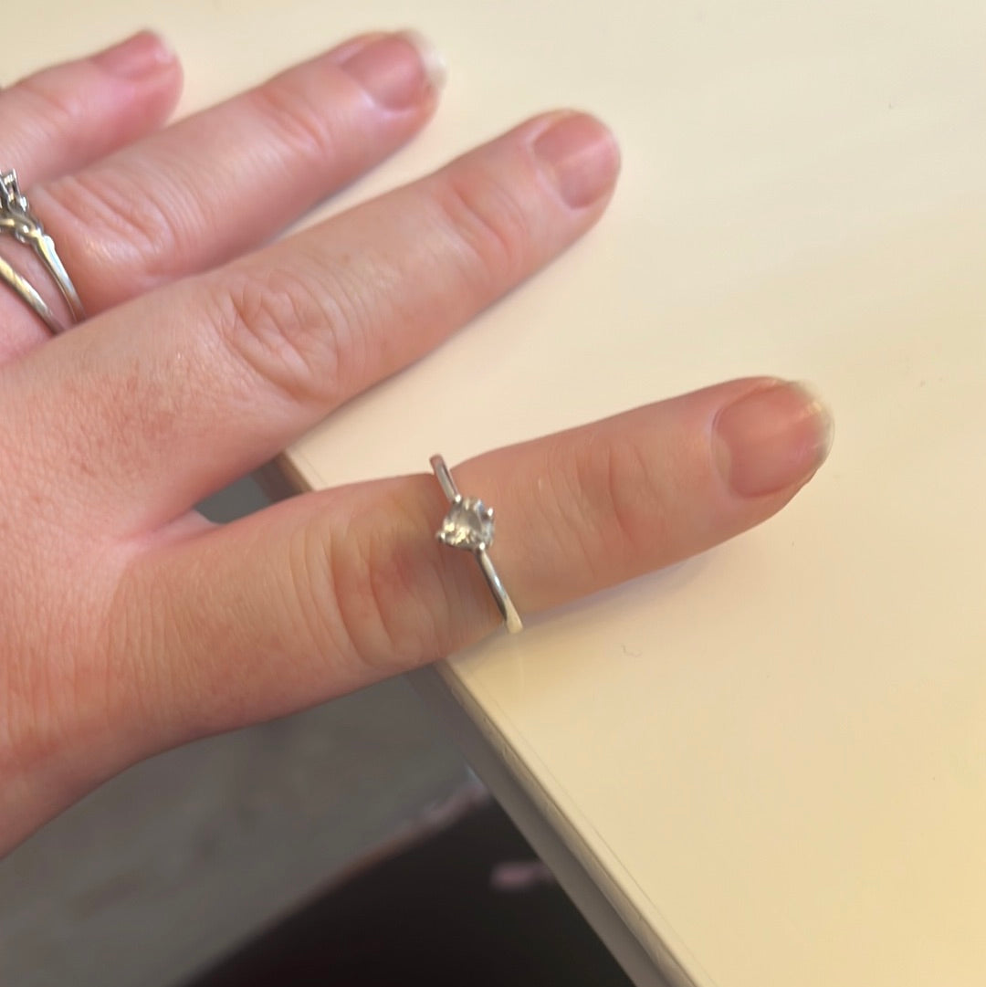 Genuine Pandora Clear Heart Solitaire Ring 52