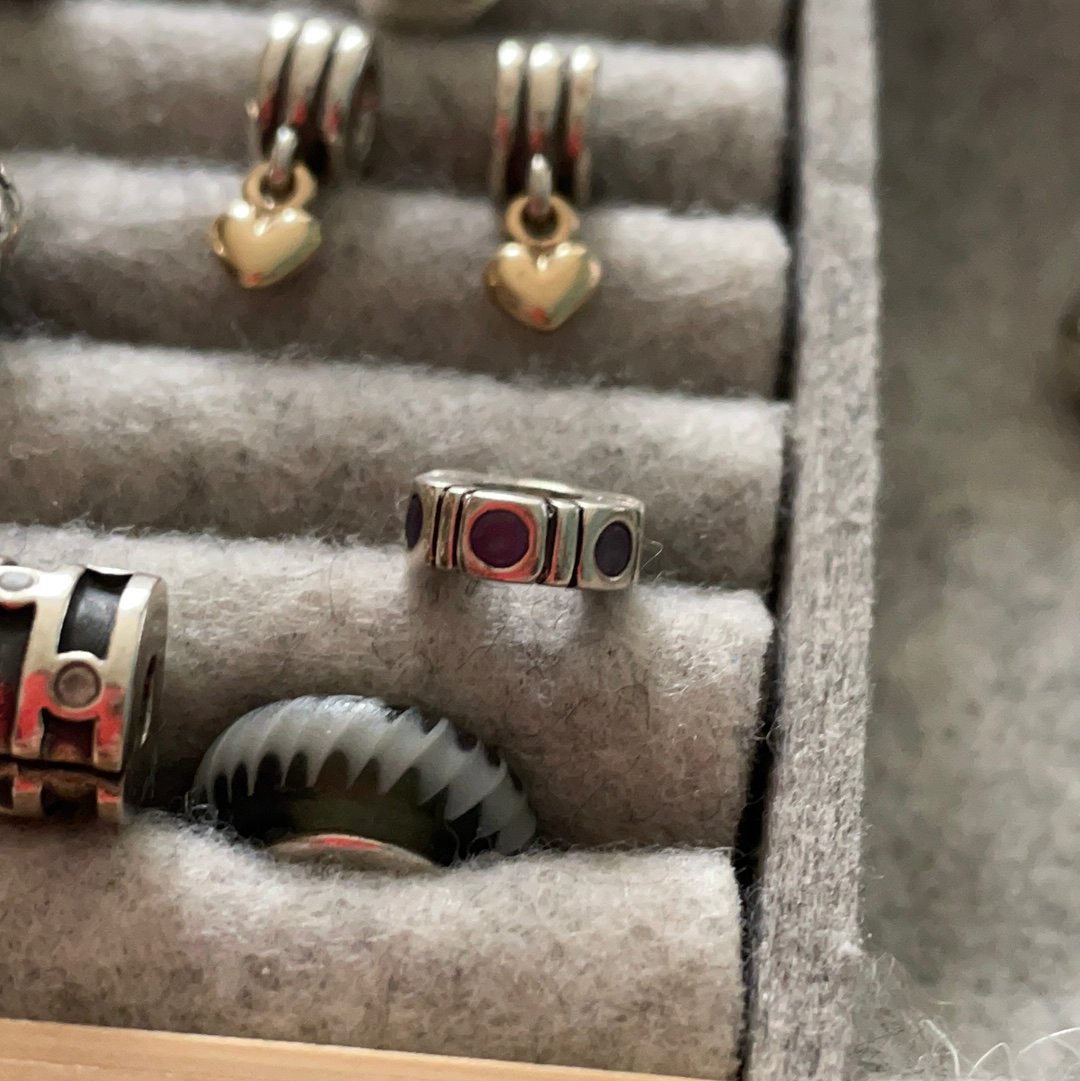 Genuine Pandora Purple Stoned Spacer