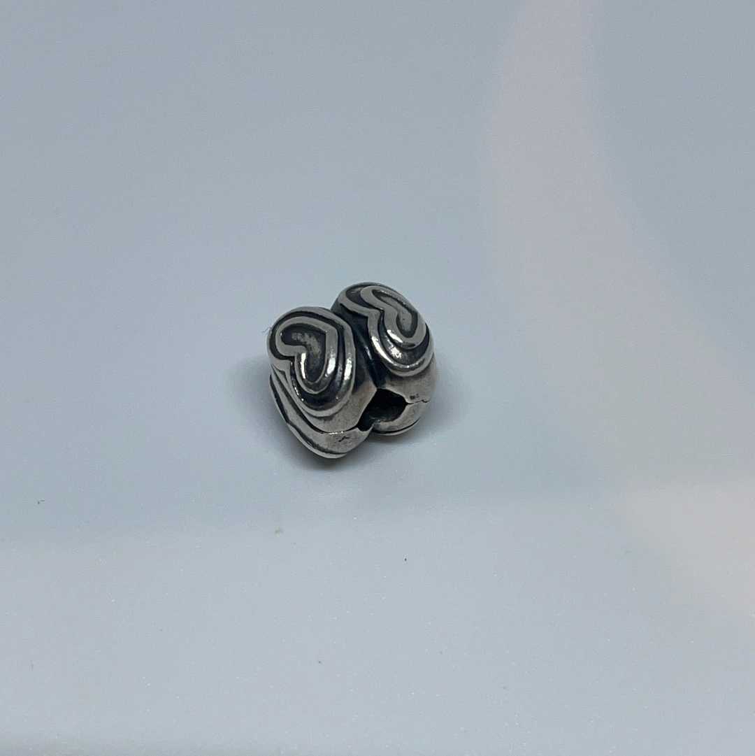 Genuine Pandora Large Heart Double Clip
