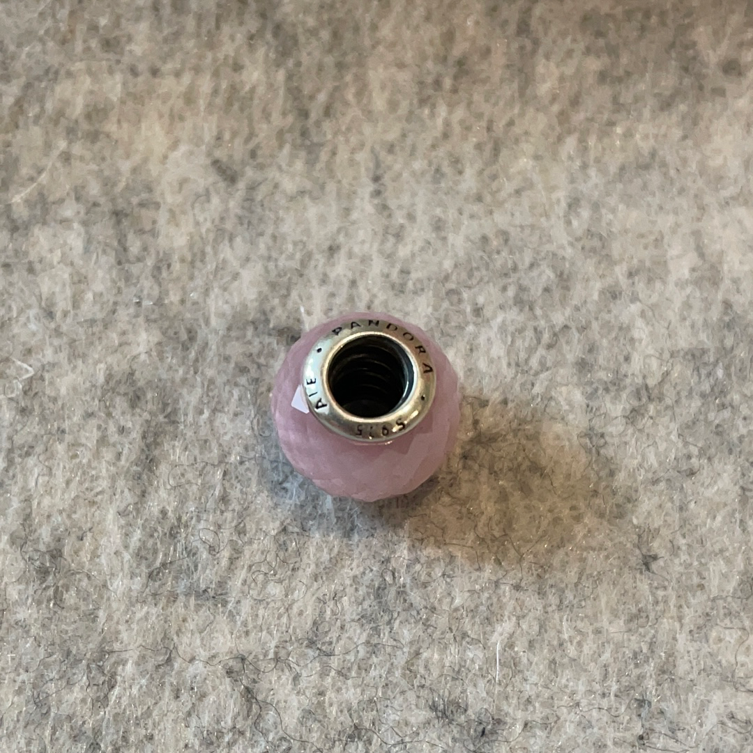 Genuine Pandora Small Facet Murano In Pink