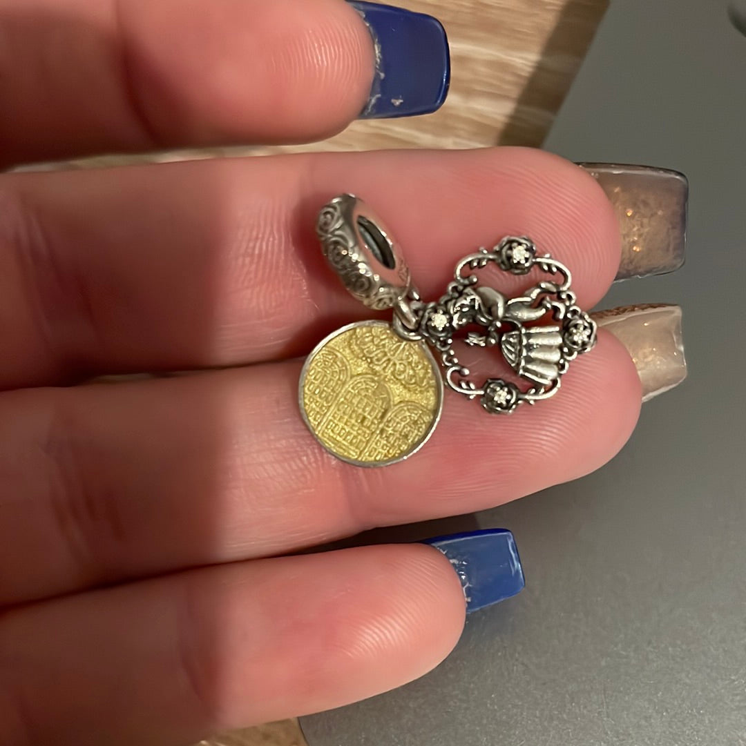 Genuine Pandora Disney Beauty and the Beast Dance Charm